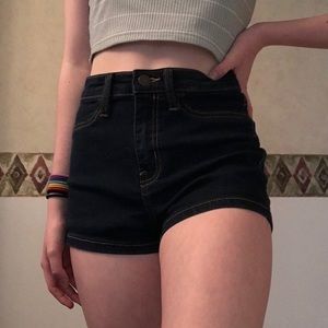 Dark blue jean shorts